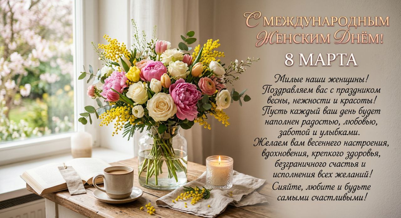 с 8 марта